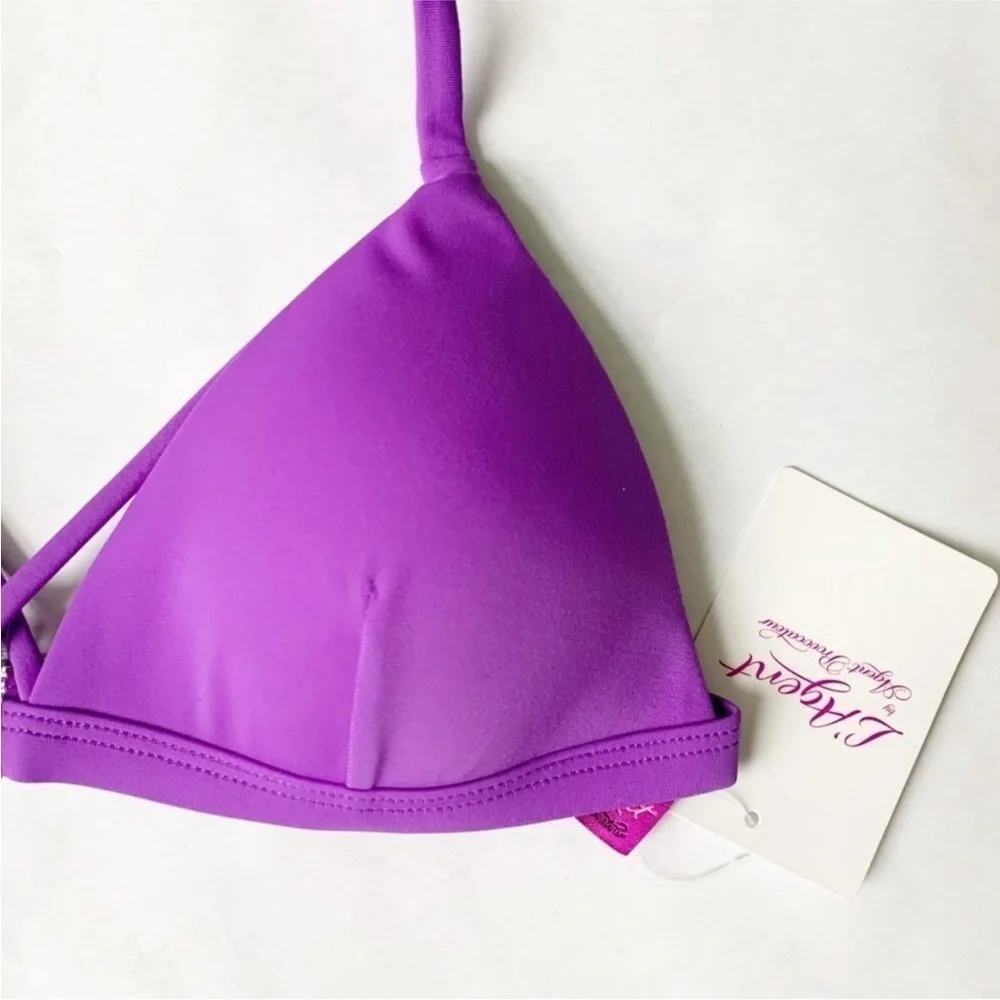 L'Agent‎ by Agent Provocateur Avril Purple Bikini Top Women's Small New Designer